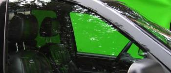 绿屏抠像素材：吉普车侧面_半透明玻璃