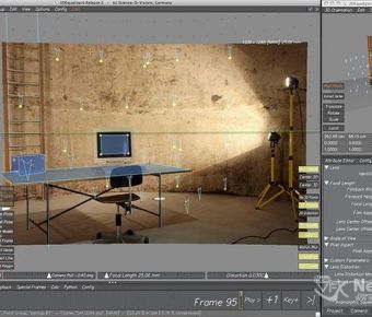 3DEqualizer/PFTrack工作室实景+三维模型：场景匹配