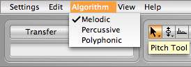 Melodyne-Algorithm 算法选择