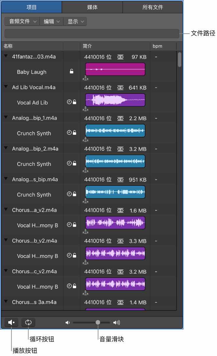 Logic Pro X音频管理器