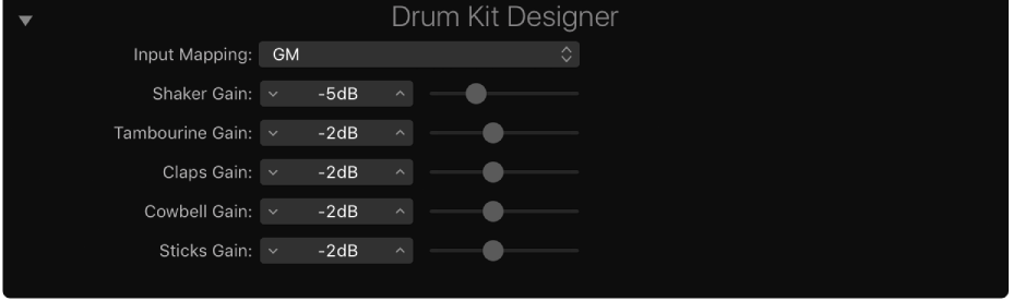 图。Drum Kit Designer 中的附加参数。